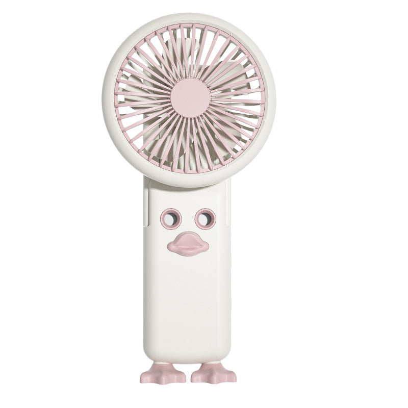 Handheld Fan Shaped Like a Cute Duck