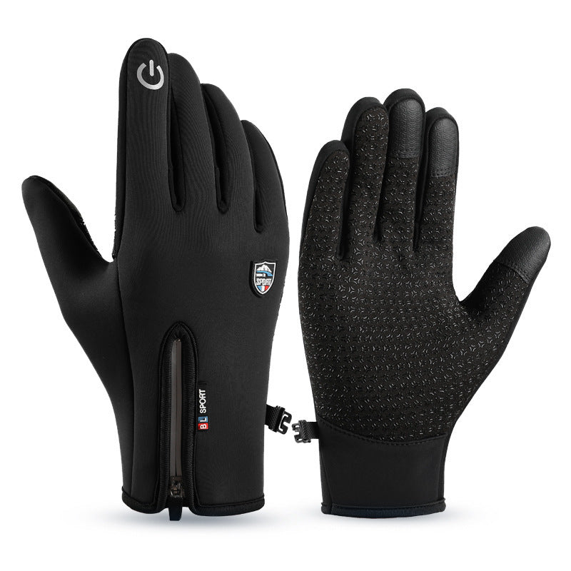 Winter Gloves with Zipper Design – Touchscreen and Waterproof