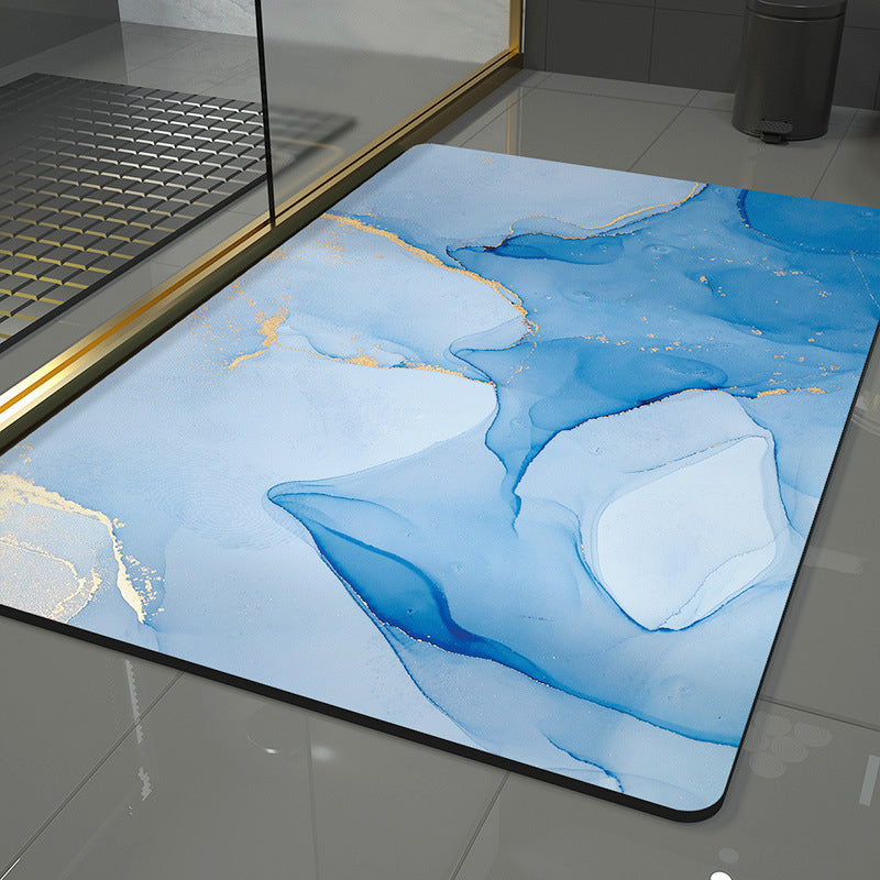Wave Design Area Rug with Abstract Pattern
