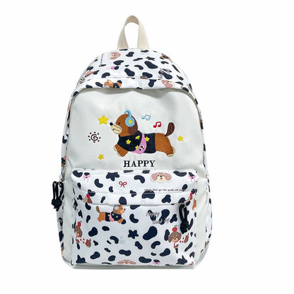 Embroidered Backpack with Cute Animal Design