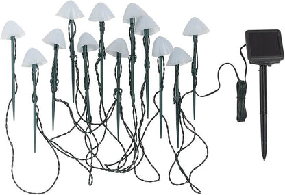 Outdoor Solar LED String Lights - Mushroom Design for Garden and Pathway
