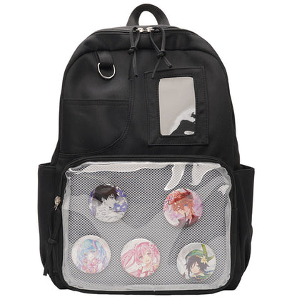 Backpack with Graphic Print Inspired by Anime Designs