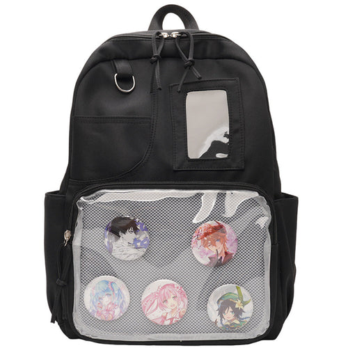 Backpack with Graphic Print Inspired by Anime Designs