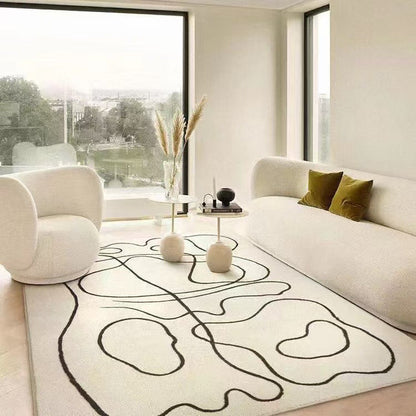 Plush Area Rug with Abstract Design