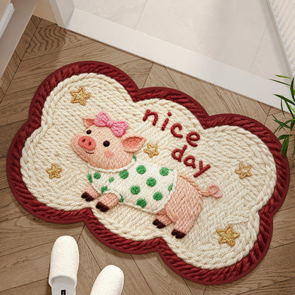 Charming Area Mat with Dog Design
