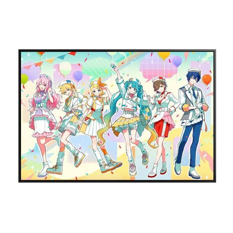 Illustrated Canvas Wall Art Print - Anime Inspired Design
