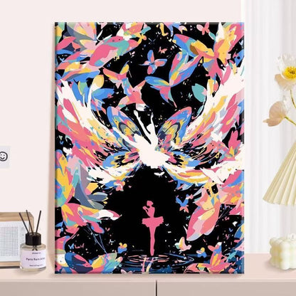 Canvas Wall Art Featuring Abstract Butterfly Design