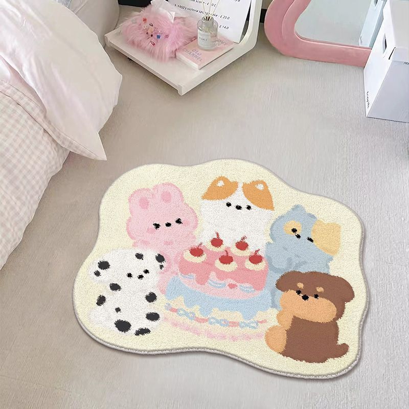 Charming Bear-Themed Area Rug for Kids' Rooms