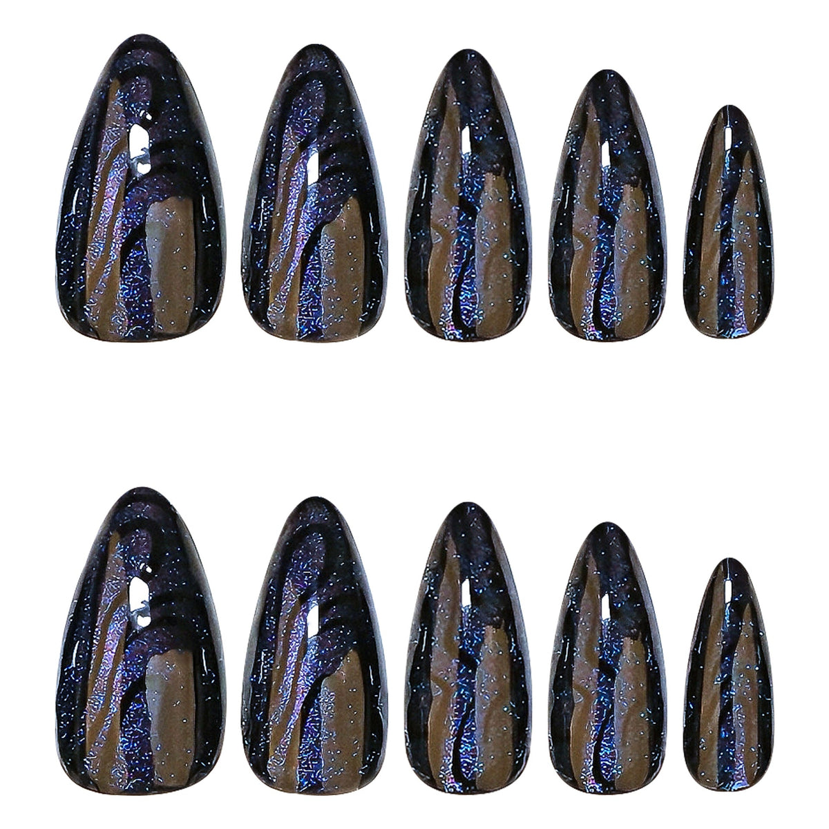 Artistic Design Shimmer Stiletto Nail Set