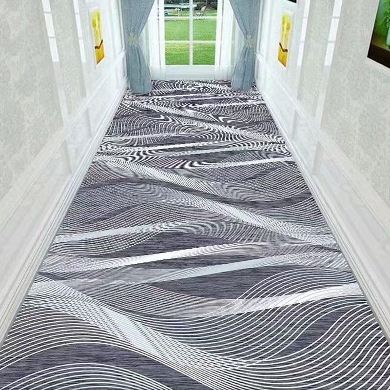 Indoor Runner Mat with Abstract Design