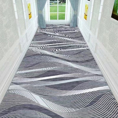 Indoor Runner Mat with Abstract Design
