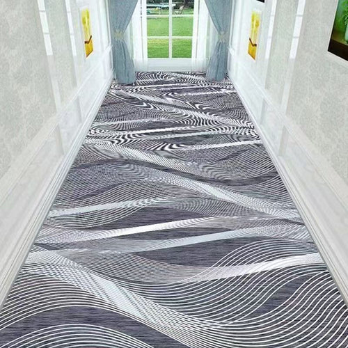 Indoor Runner Mat with Abstract Design