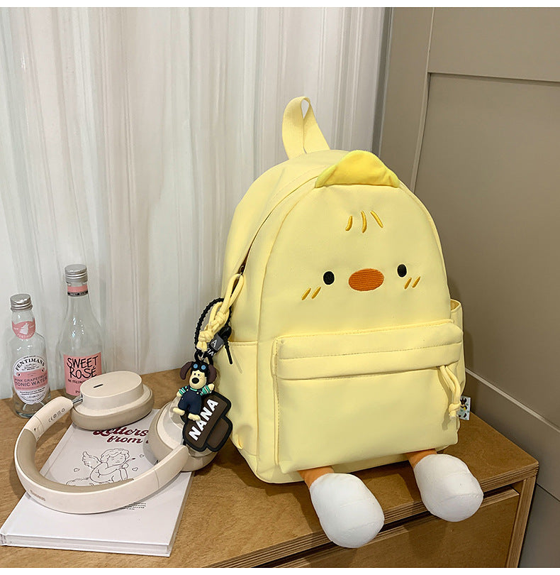 Charming School Backpack Featuring Fun Cartoon Design