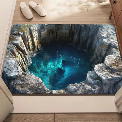 Welcome Mat with 3D Illusion Design