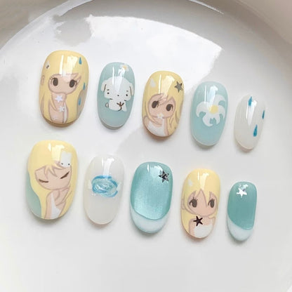 Glitter Nail Art Set with Ombre Design