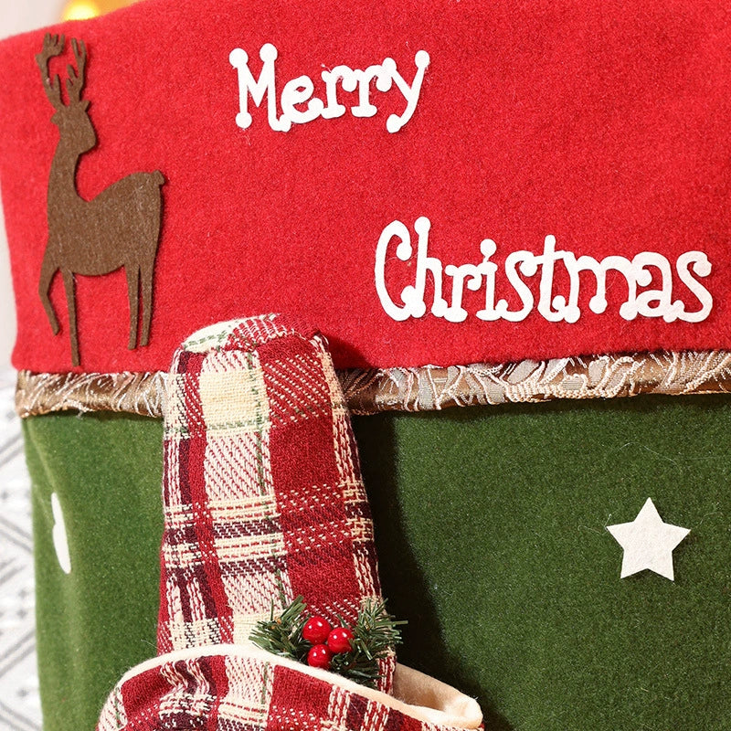 Festive 3D Holiday Chair Covers Featuring Santa & Snowman