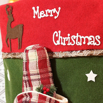 Festive 3D Holiday Chair Covers Featuring Santa & Snowman