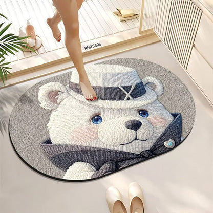 Cute Bath Mat Featuring Animal Designs