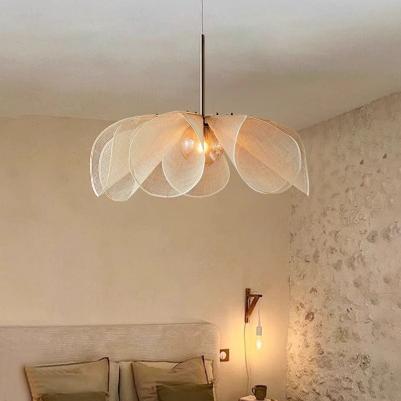 Retro Textile Ceiling Lamp – Vintage Fabric Pendant Light