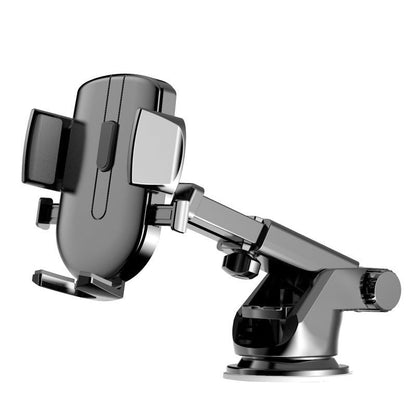 Telescopic Car Phone Holder – Adjustable Suction with Gravity Lock and Full Rotation