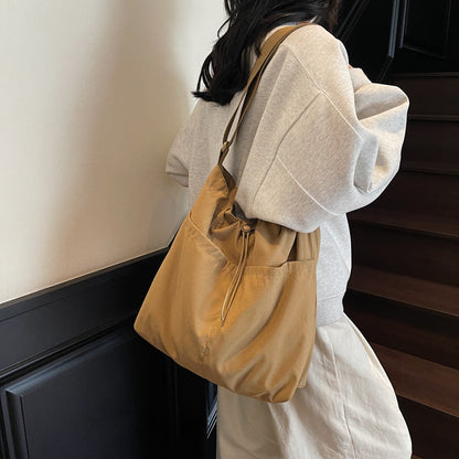 Drawstring Shoulder Bag with Adjustable Strap