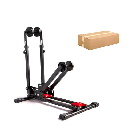 Foldable Indoor Bike Trainer Stand with Adjustable Roller Resistance