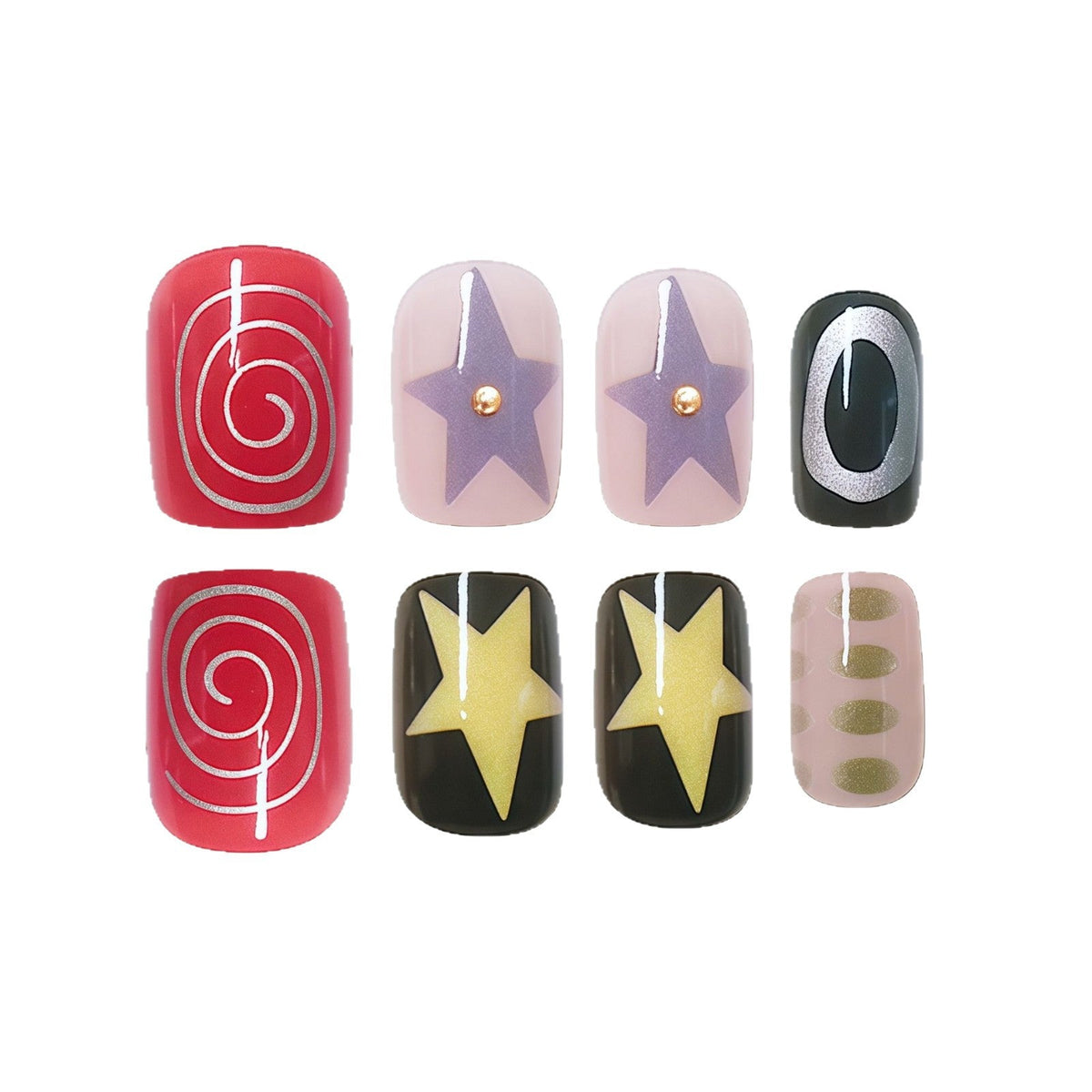 Variety Nail Art Kit Featuring Multiple Designs and Styles