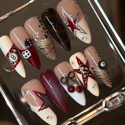 Creative Patterned Press-On Stiletto Nail Set