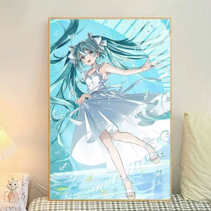 Illustrated Canvas Wall Art Print - Anime Inspired Design