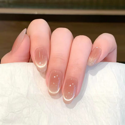 Themed Press-On Nails with Artistic Design