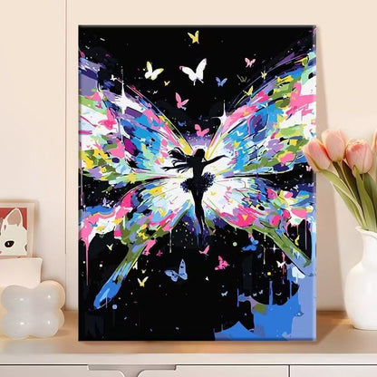 Canvas Wall Art Featuring Abstract Butterfly Design