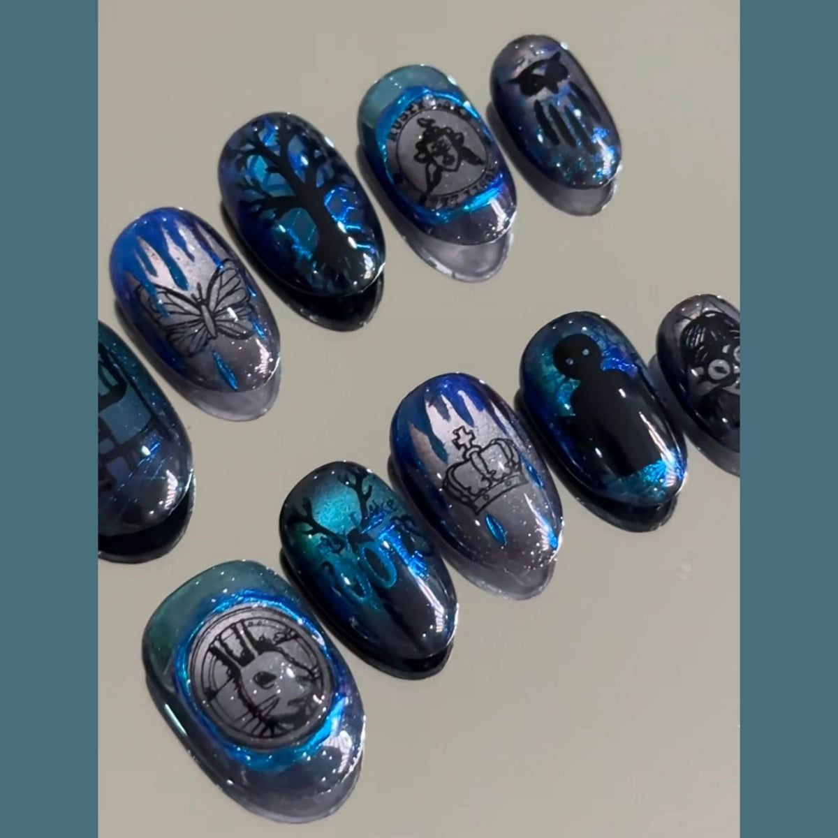 Glitter Nail Art Set with Ombre Design