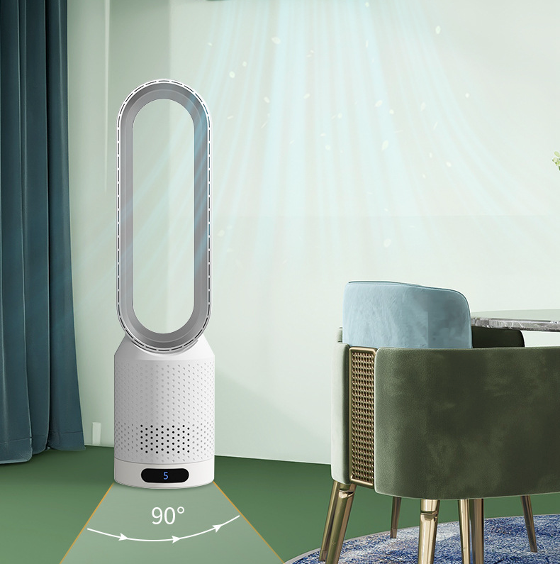 Remote-Controlled Tower Fan for Air Circulation and Purification – 4 Functions