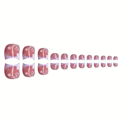 Floral 3D Press-On Nail Art Set