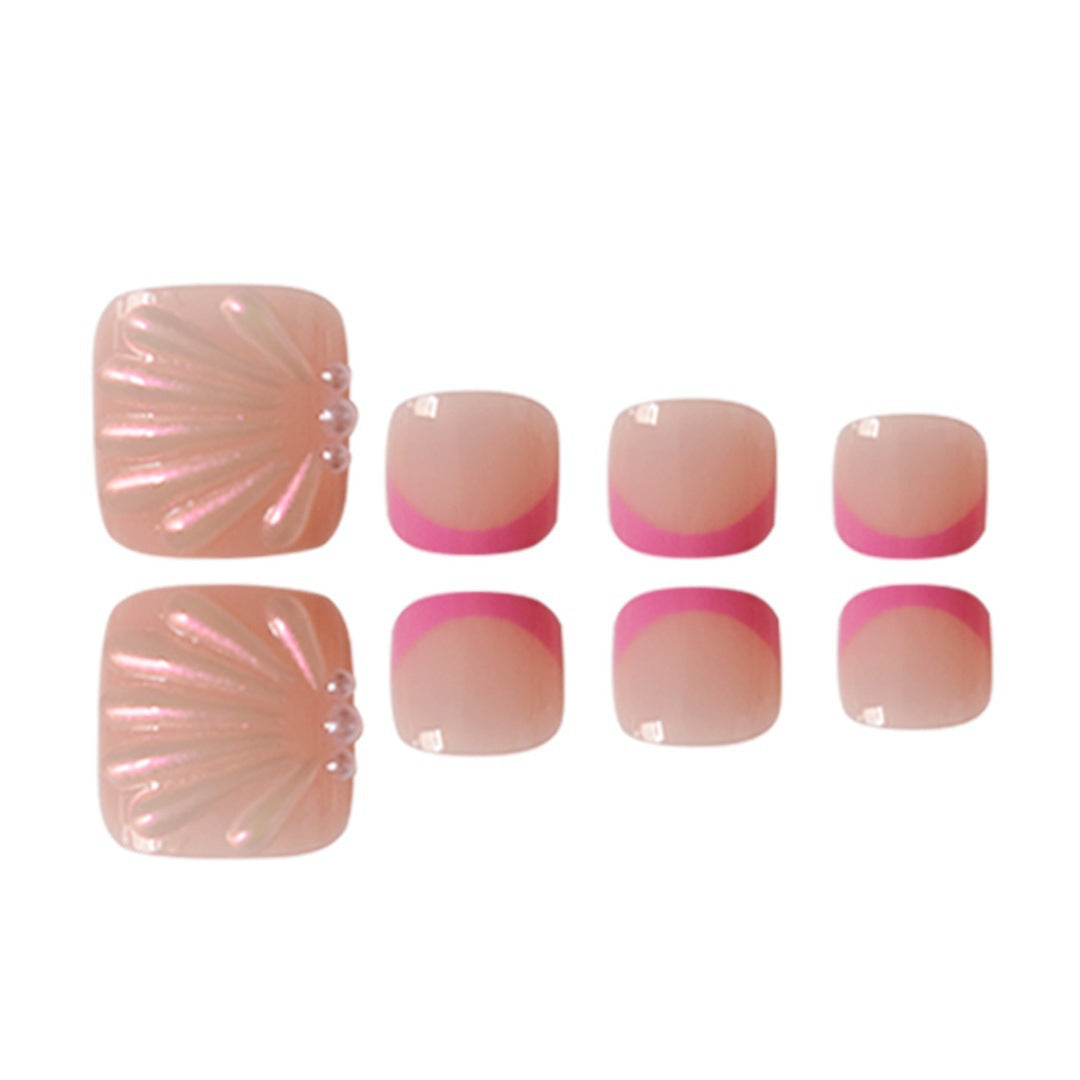 Decorative Press-On Toenails in Various Designs