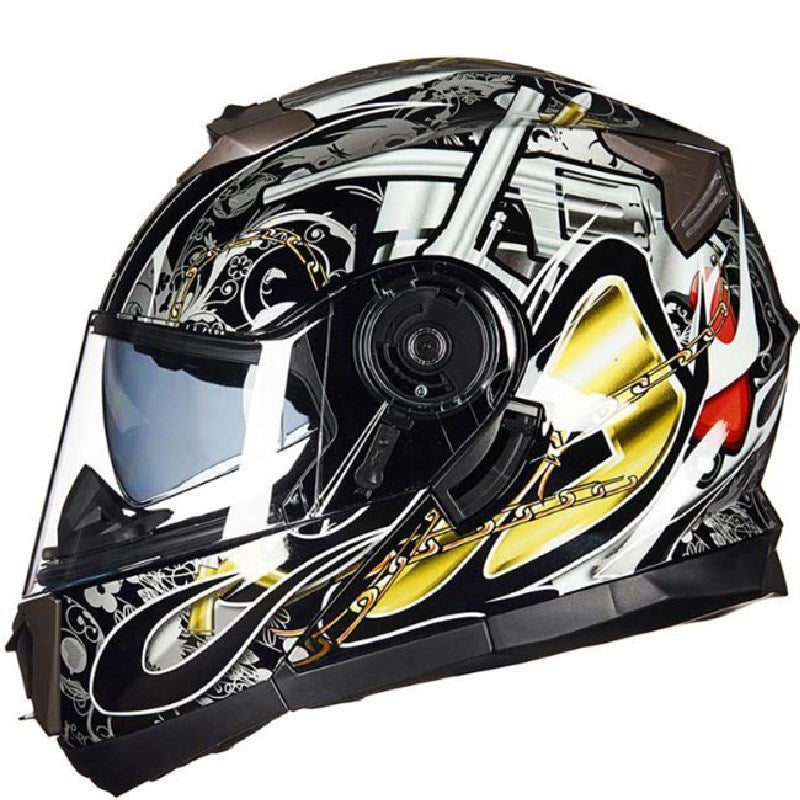 Full-Face Motorcycle Helmet with Aerodynamic Design