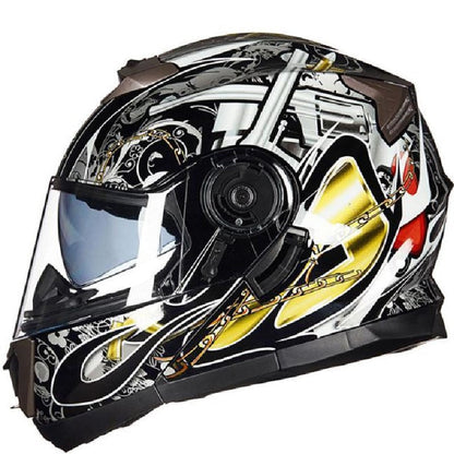 Full-Face Motorcycle Helmet with Aerodynamic Design