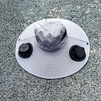 15 cm Extrawide Edge Double Fan Solid Colour – Light Gray