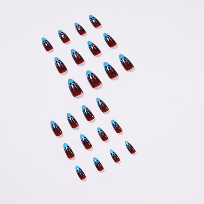 Flame Pattern Stiletto Nail Art Design