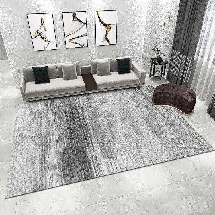 Striped Area Rug with Abstract Design