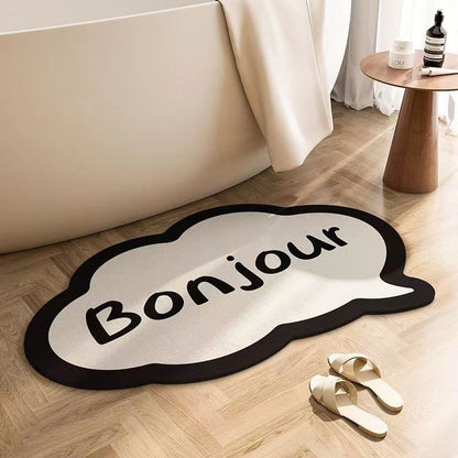 Abstract Design Bath Mat in Unique Shape