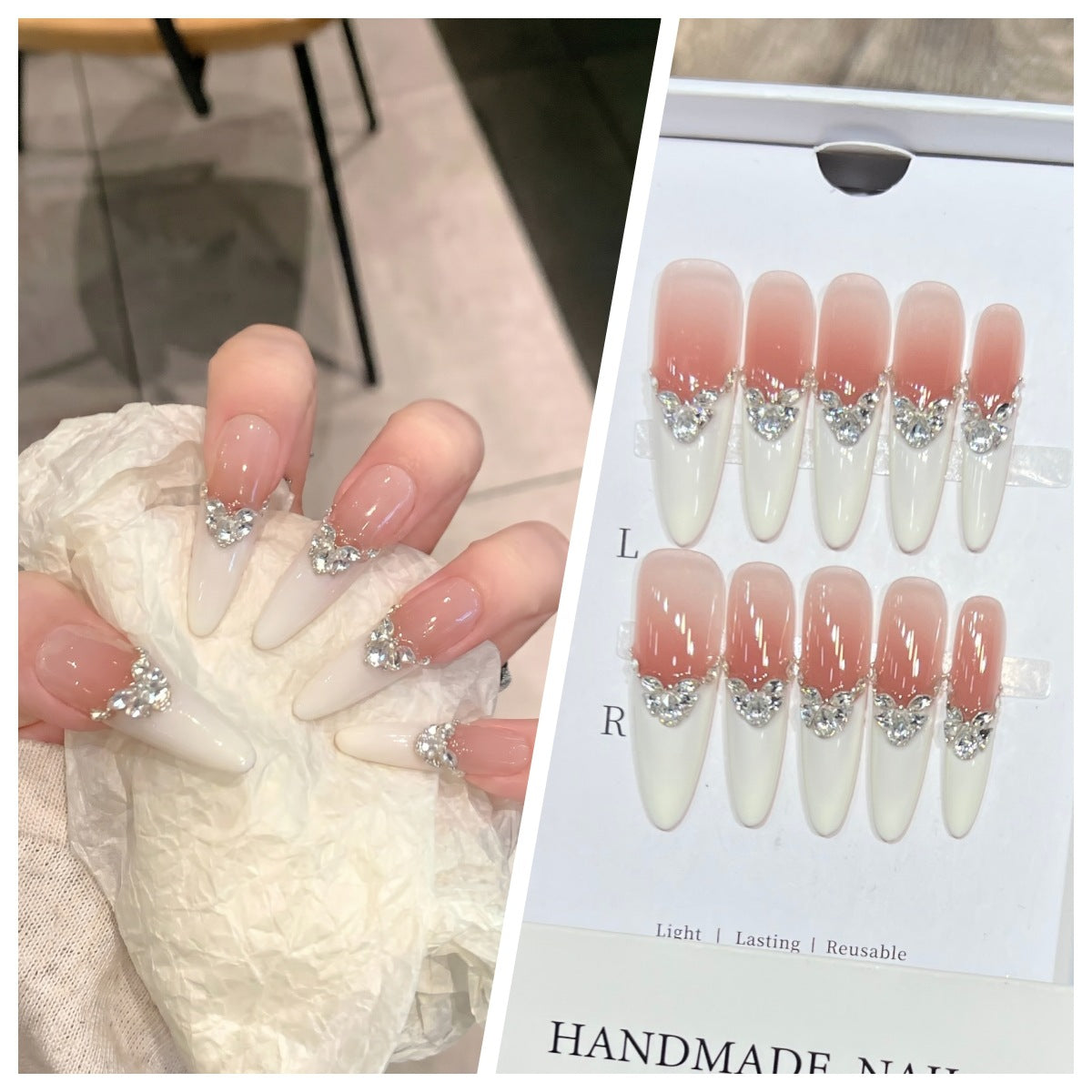 Charming Patterned Press-On Stiletto Nail Set