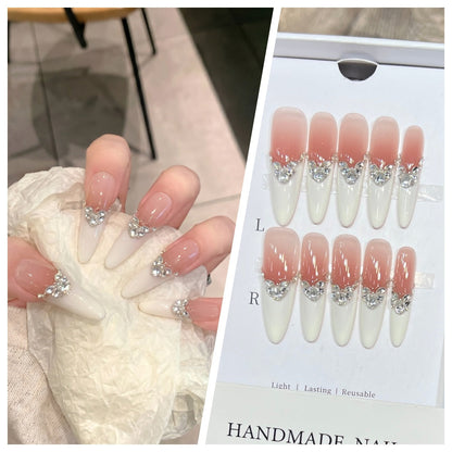 Charming Patterned Press-On Stiletto Nail Set