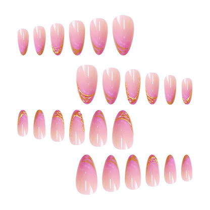 Press-On Nail Set with Creative Stiletto Design