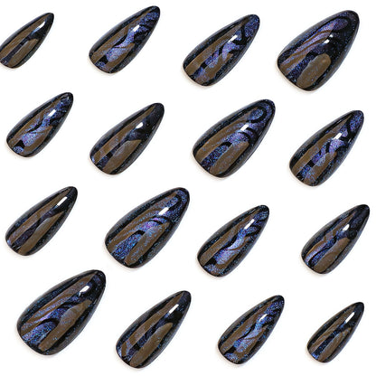 Artistic Design Shimmer Stiletto Nail Set