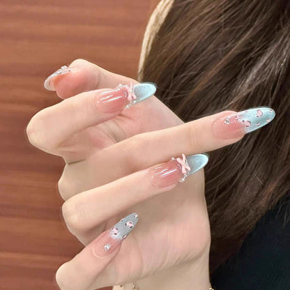 Square Press-On Nail Set in Acrylic Finish