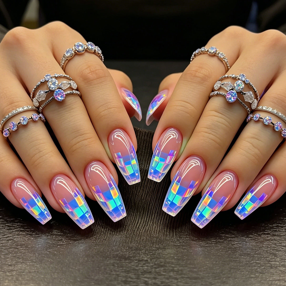 Clear Acrylic Nail Tips for Creative Extensions