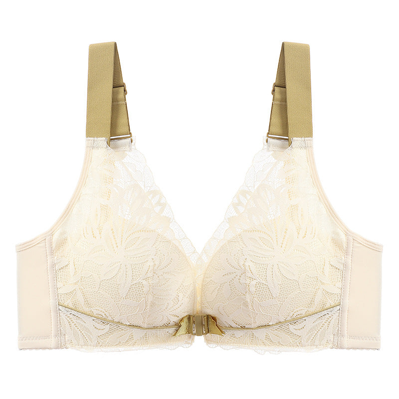 Front Closure Wireless Bra in Amber Color