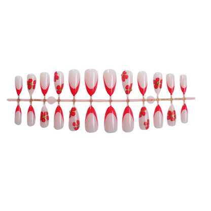 Floral Ombre Design Press-On Nail Kit - Artistic Style