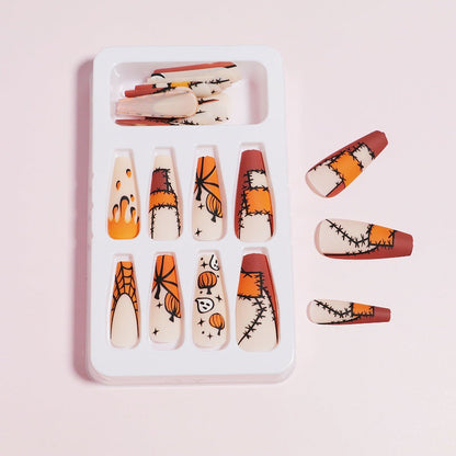 Dripping Effect Press-On Nail Art Design